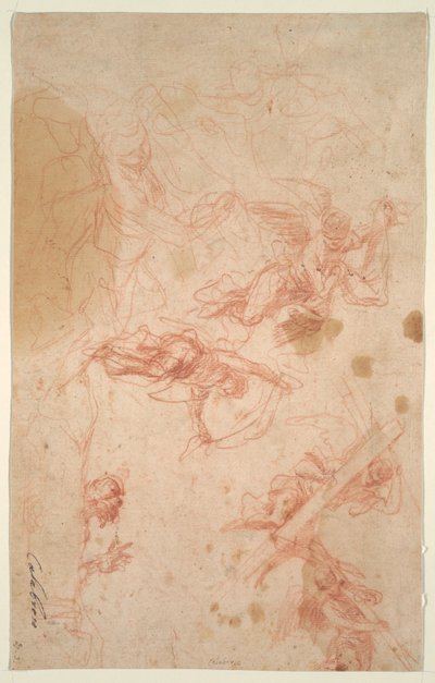 聖十字架とシュラウドを運ぶ天使 作： Mattia Preti