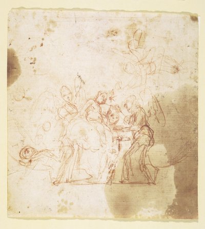 天使に仕えられた子供としての洗礼者聖ヨハネ（？） 作： Mattia Preti