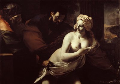 スザンナと長老たち、1600 年代。 作： Mattia Preti