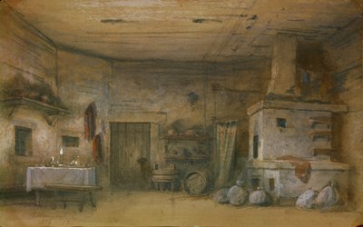 オペラヴァクラザスミスのステージデザイン、P。チャイコフスキー作、1876年 作： Matvey Andreyevich Shishkov
