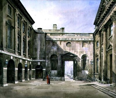 The Bank of England（水彩画） 作： Maude Parker