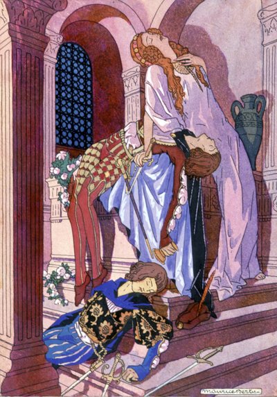 ロミオとジュリエットの死、c。 1930年（イラスト） 作： Maurice Berty