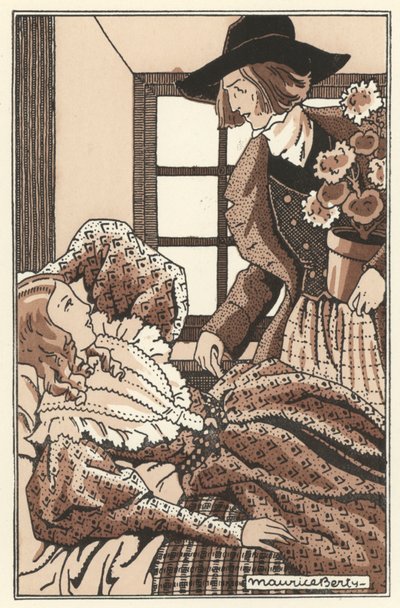 Henri Murger 作 Scenes de la Vie de Boheme のイラスト (litho) 作： Maurice Berty