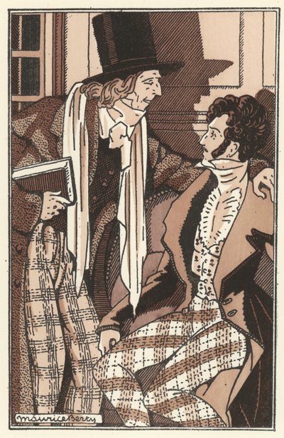 Henri Murger 作 Scenes de la Vie de Boheme のイラスト (litho) 作： Maurice Berty
