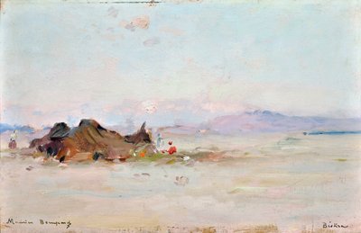 砂漠のキャンプ、ビスクラ（アルジェリア 作： Maurice Bompard