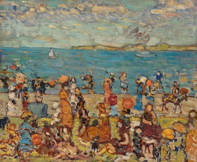 ビーチシーン 作： Maurice Brazil Prendergast