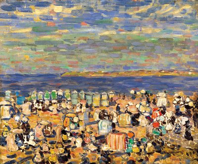 サンマロのビーチ、c。 1907 作： Maurice Brazil Prendergast
