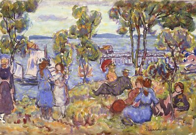 ボートランディング、ナハントマサチューセッツ、 作： Maurice Brazil Prendergast