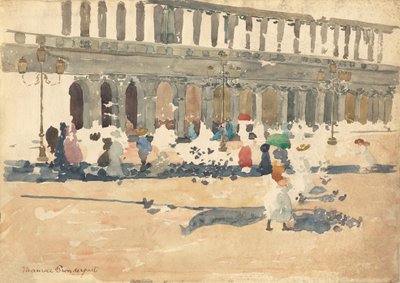 ヴェネツィアのカッフェ・フローリアン、18981899年。 作： Maurice Brazil Prendergast