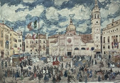 カンポサンタマリアフォルモサ、ヴェネツィア、1898年頃 作： Maurice Brazil Prendergast