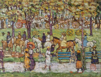 セントラルパーク、1914〜15年頃 作： Maurice Brazil Prendergast