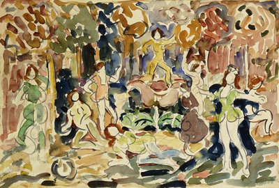 ダンシングフィギュア、1910-13年頃 作： Maurice Brazil Prendergast