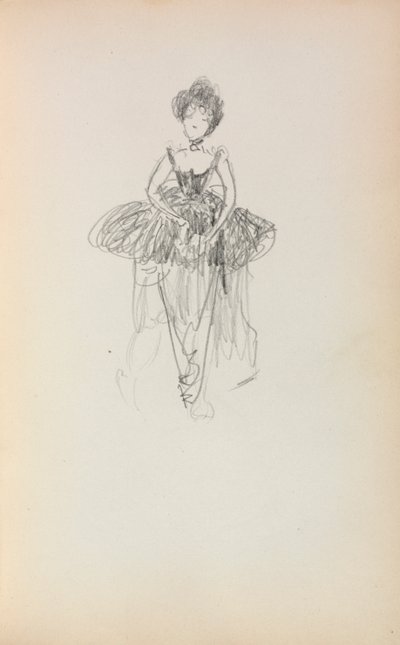 イタリアのスケッチブック：バレリーナのページ231、1898〜1899。 作： Maurice Brazil Prendergast