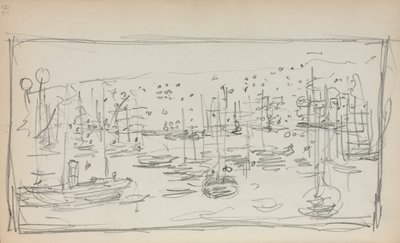 イタリアのスケッチブック：港ページ78、1898-1899。 作： Maurice Brazil Prendergast