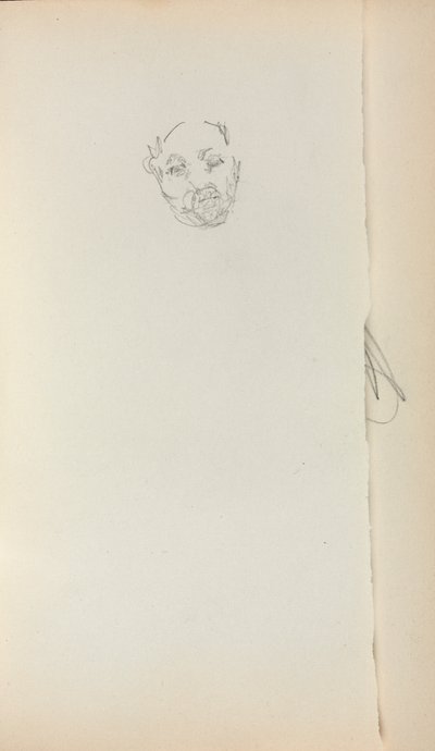 イタリアのスケッチブック：男の頭221ページ、1898年から1899年。 作： Maurice Brazil Prendergast