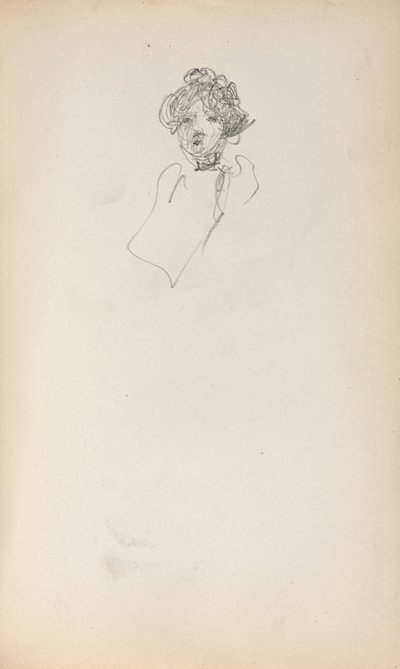 イタリアのスケッチブック：女性の頭215ページ、1898- 1899年。 作： Maurice Brazil Prendergast