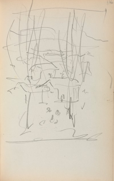 イタリアのスケッチブック：風景ページ116、1898〜1899。 作： Maurice Brazil Prendergast