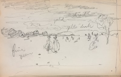 イタリアのスケッチブック：横ページ57、1898-1899。 作： Maurice Brazil Prendergast
