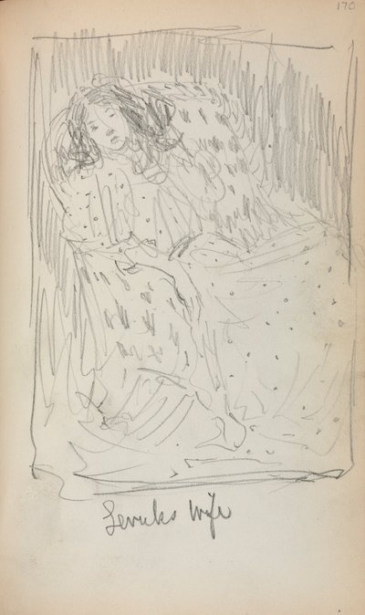 イタリアのスケッチブック：Levuks Wife page 170、1898-1899。 作： Maurice Brazil Prendergast