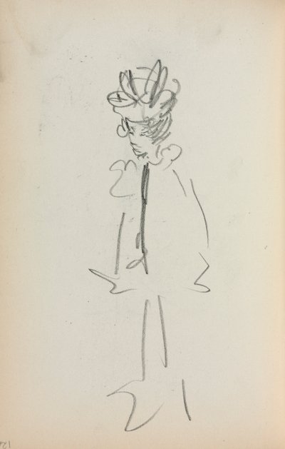 イタリアのスケッチブック：立っている女性34ページ126、1898〜1899を表示します。 作： Maurice Brazil Prendergast