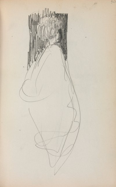 イタリアのスケッチブック：立っている女性50ページ、1898- 1899年。 作： Maurice Brazil Prendergast