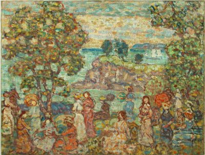 風景（ビーチシーン） 作： Maurice Brazil Prendergast
