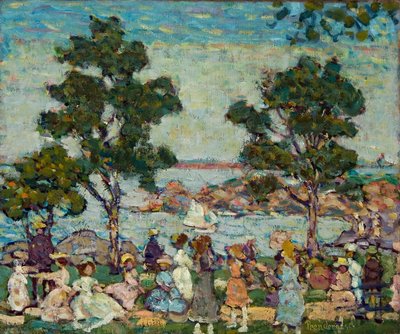 風景（公園のシーン） 作： Maurice Brazil Prendergast