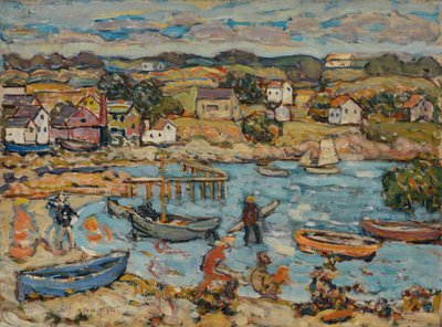 マーブルヘッド ハーバー 作： Maurice Brazil Prendergast