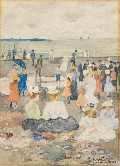 オン・ザ・ビーチ 作： Maurice Brazil Prendergast