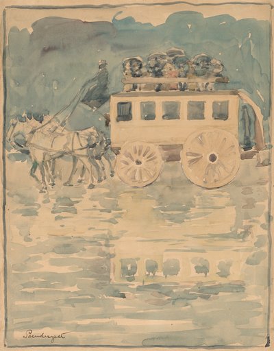 パリのオムニバス、18931894。 作： Maurice Brazil Prendergast
