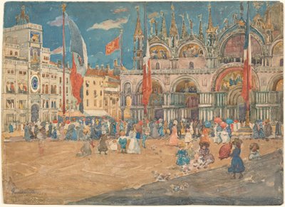 サンマルコ広場、1898年。 作： Maurice Brazil Prendergast