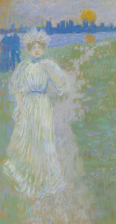 サンセット、ボストン 作： Maurice Brazil Prendergast