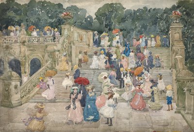 テラスブリッジ、セントラルパーク 作： Maurice Brazil Prendergast