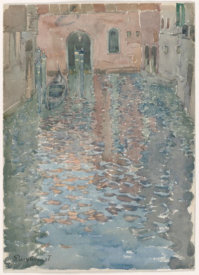ベネチアン運河、c。 1898年。 作： Maurice Brazil Prendergast