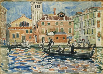 ヴェネツィア、1909年頃 作： Maurice Brazil Prendergast