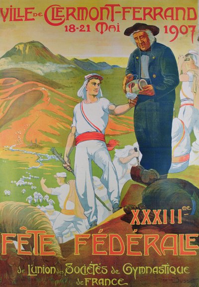 1907年5月「フェデ・フェデラーレ」ポスター（カラーリトグラフ） 作： Maurice Busset