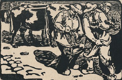 オーヴェルニュマーケット-オーピエデピュイから1919 作： Maurice Busset