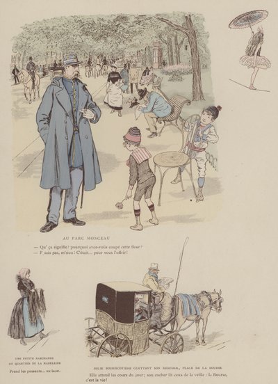 Paris Brillant」のイラスト（カラーリトグラフ 作： Maurice Charles Mathieu Bonvoisin