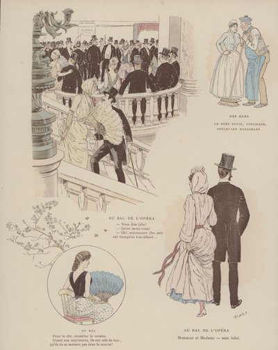 Paris Brillant」のイラスト（カラーリトグラフ 作： Maurice Charles Mathieu Bonvoisin