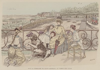 Paris Brillant」のイラスト（カラーリトグラフ 作： Maurice Charles Mathieu Bonvoisin