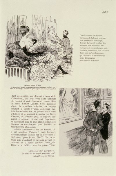 肖像画のために最初に座った、1895 作： Maurice Charles Mathieu Bonvoisin