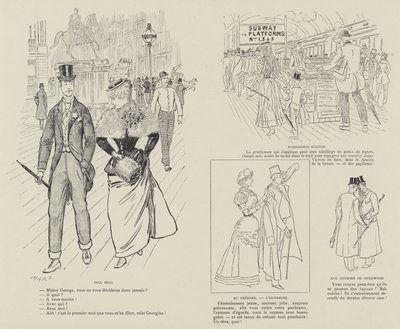 火星によるロンドンの生活のイラスト 作： Maurice Charles Mathieu Bonvoisin