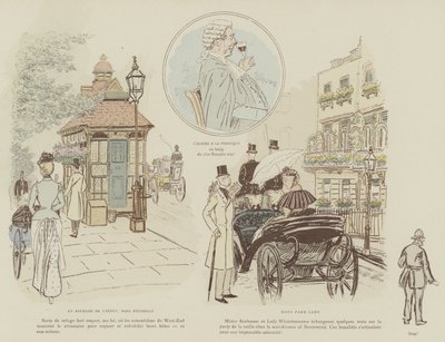 火星によるロンドンの生活のイラスト 作： Maurice Charles Mathieu Bonvoisin