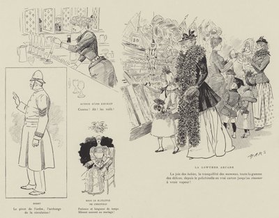 火星によるロンドンの生活のイラスト 作： Maurice Charles Mathieu Bonvoisin