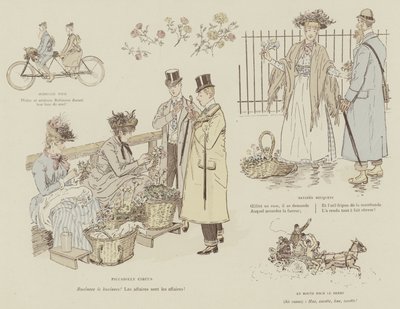 火星によるロンドンの生活のイラスト 作： Maurice Charles Mathieu Bonvoisin