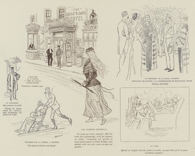 火星によるロンドンの生活のイラスト 作： Maurice Charles Mathieu Bonvoisin