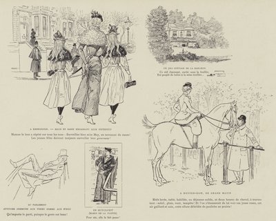 火星によるロンドンの生活のイラスト 作： Maurice Charles Mathieu Bonvoisin
