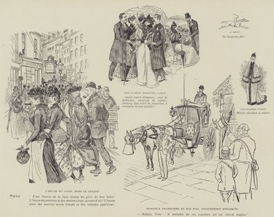 火星によるロンドンの生活のイラスト 作： Maurice Charles Mathieu Bonvoisin