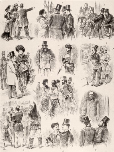 サロン・ド・パリのオープニング、1880 作： Maurice Charles Mathieu Bonvoisin