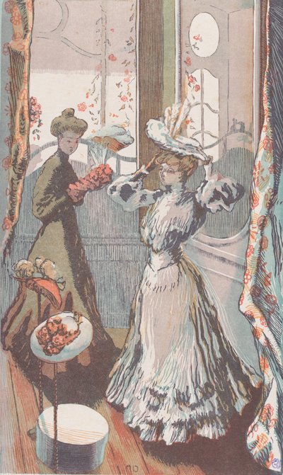 Chez la Modiste、1910年頃。 作： Maurice Delcourt